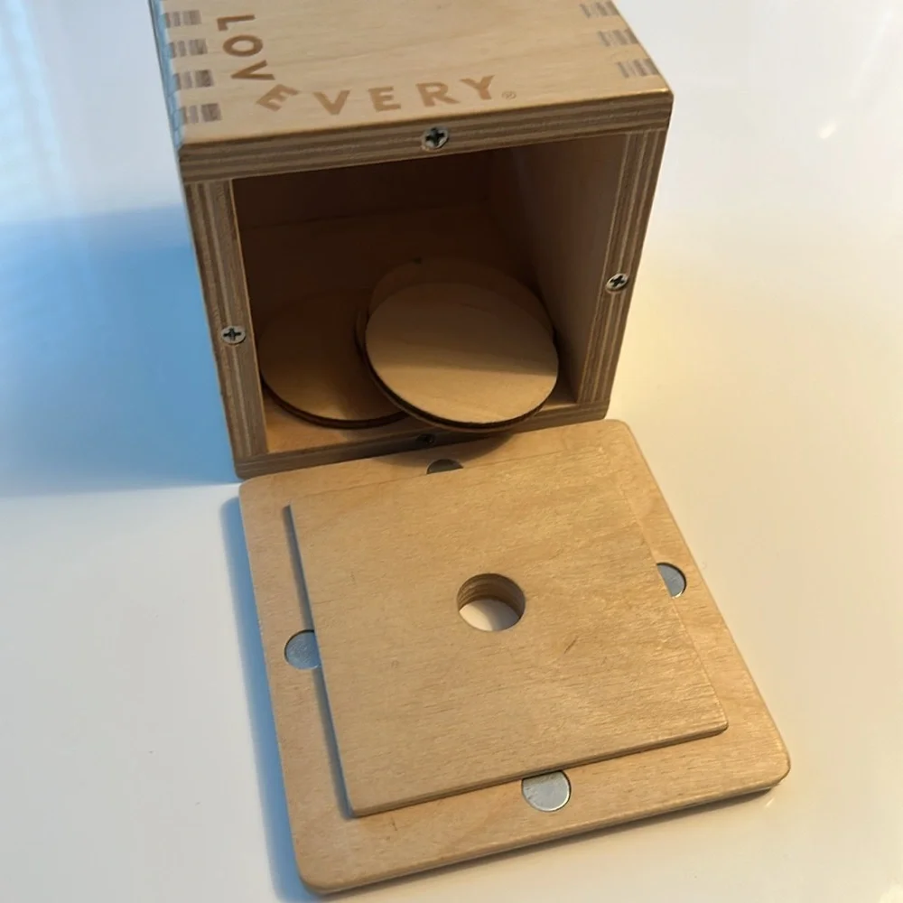 Lovevery Wooden Coin Bank and Coins - Picture 3 of 5
